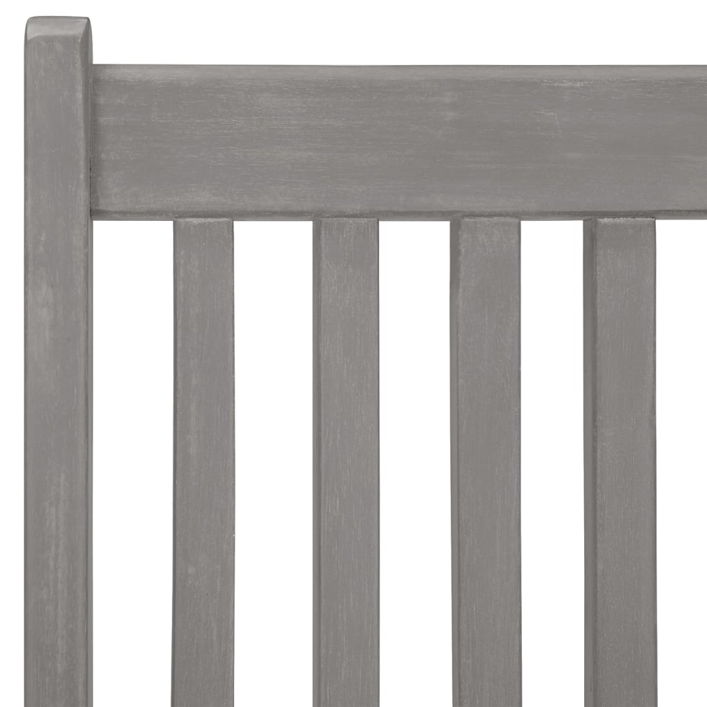 Ensemble de salle à manger de jardin 5 pièces (150-200) x 100 cm en bois d'acacia massif gris
