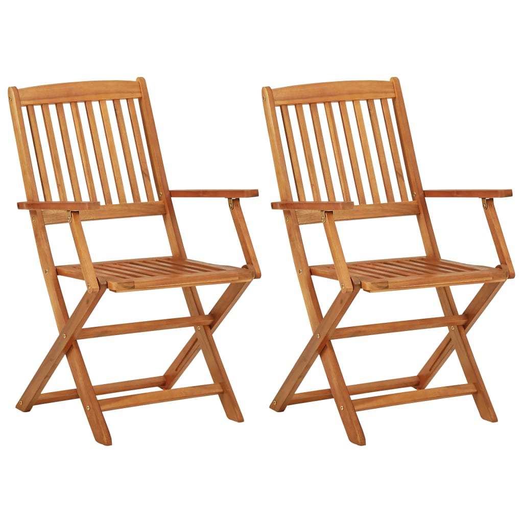 Ensemble à manger de jardin pliable 3 pcs Bois d'acacia solide