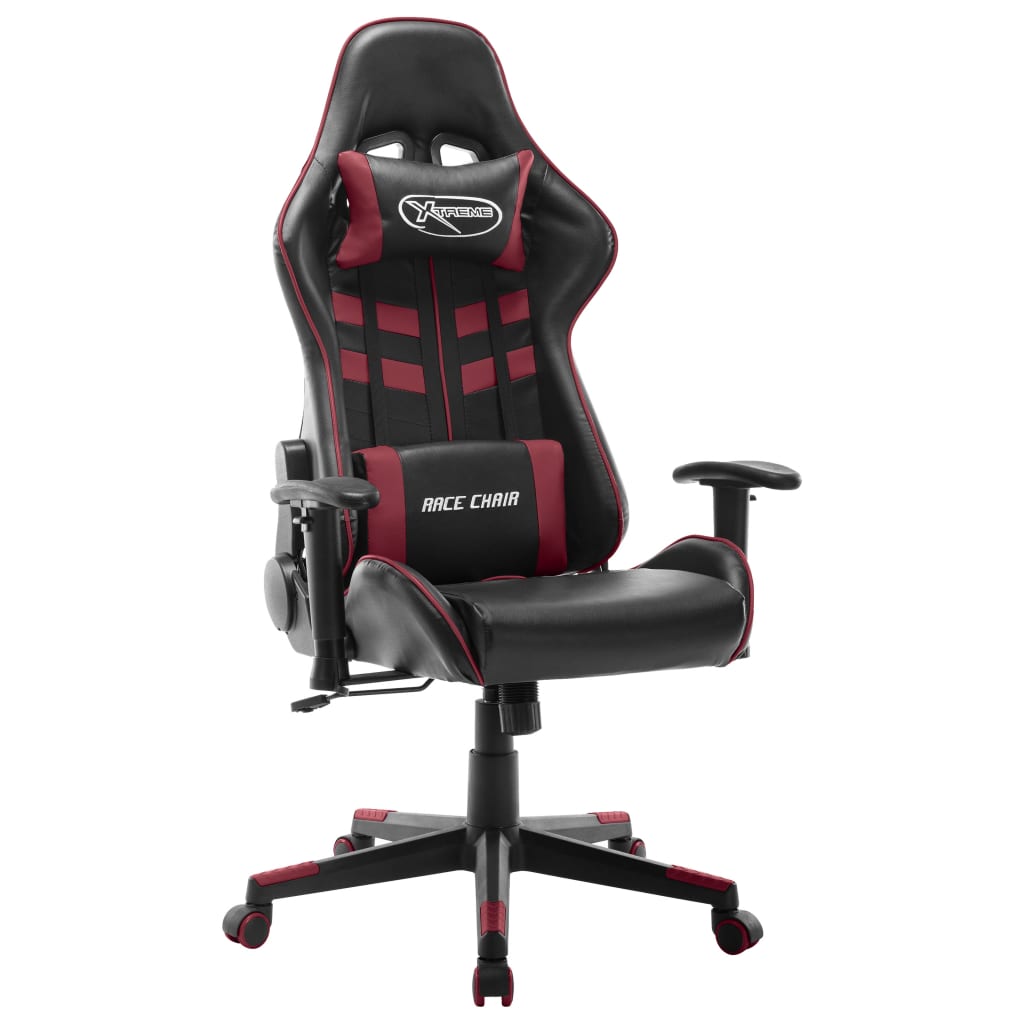 Chaise de jeu Noir et rouge bordeaux Cuir artificiel - XIOS