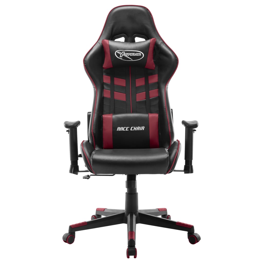 Chaise de jeu Noir et rouge bordeaux Cuir artificiel - XIOS