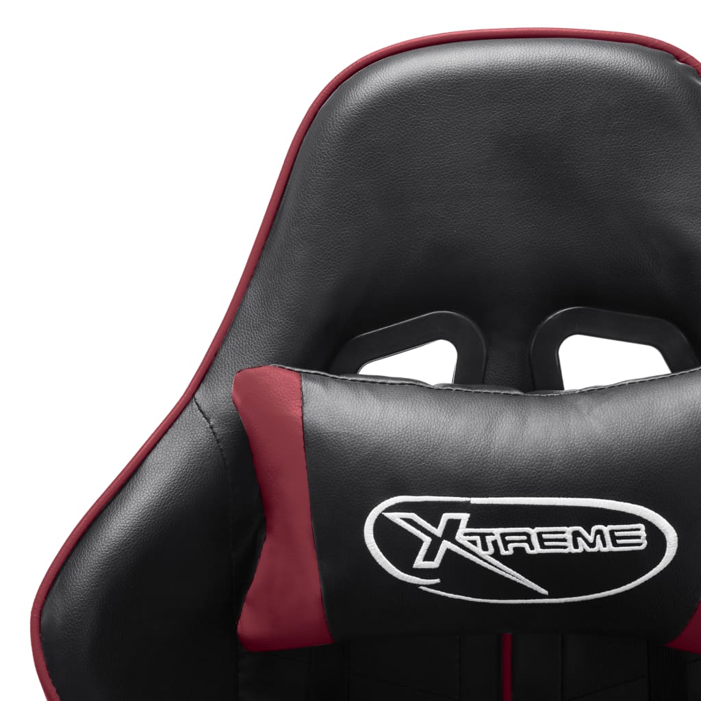 Chaise de jeu Noir et rouge bordeaux Cuir artificiel - XIOS