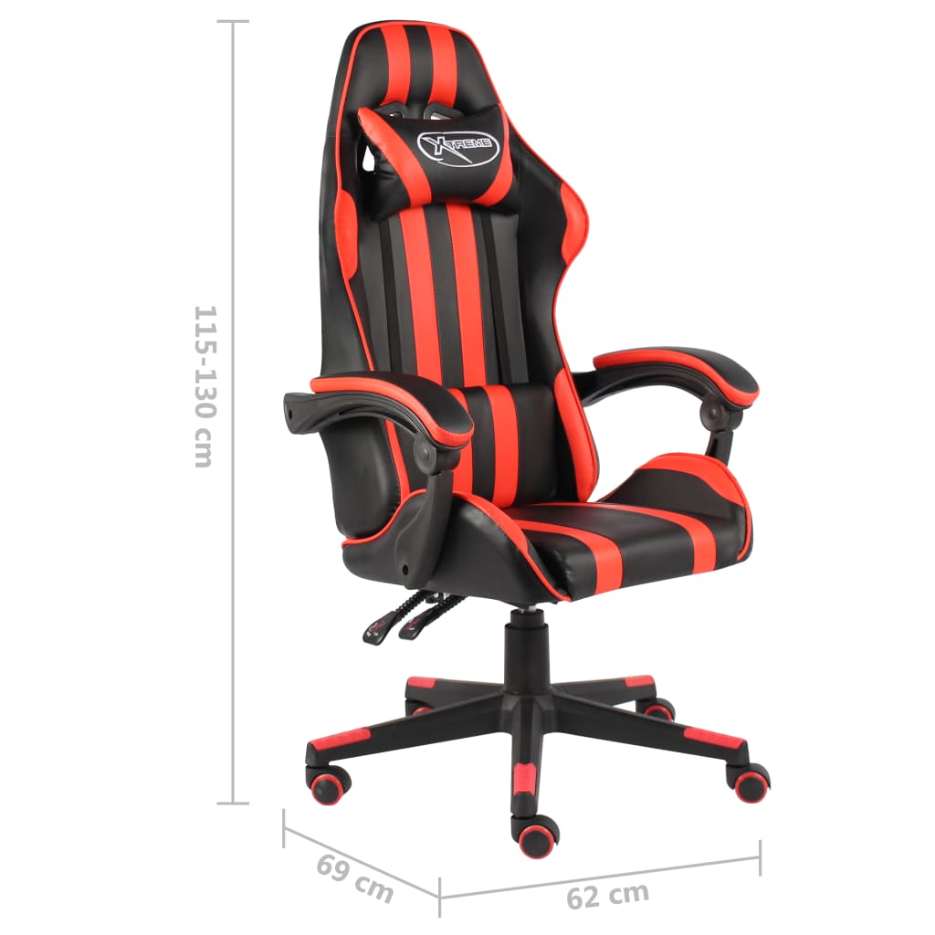 Fauteuil de jeux vidéo Noir et rouge Similicuir - XIOS
