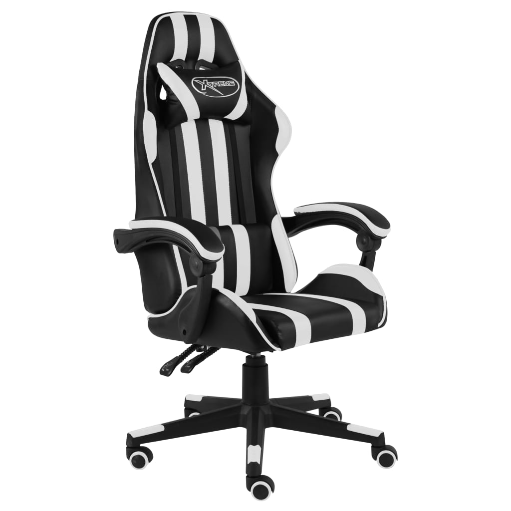 Fauteuil de jeux vidéo Noir et blanc Similicuir - XIOS