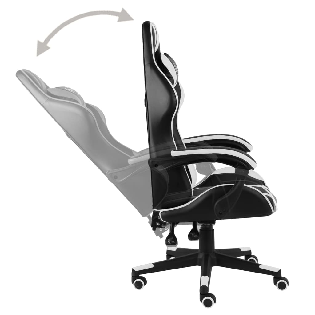 Fauteuil de jeux vidéo Noir et blanc Similicuir - XIOS