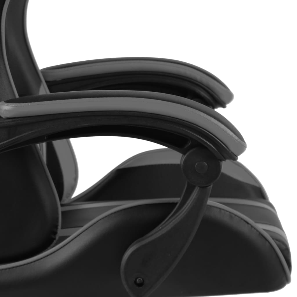 Fauteuil de jeux vidéo avec repose-pied Noir et gris Similicuir - XIOS