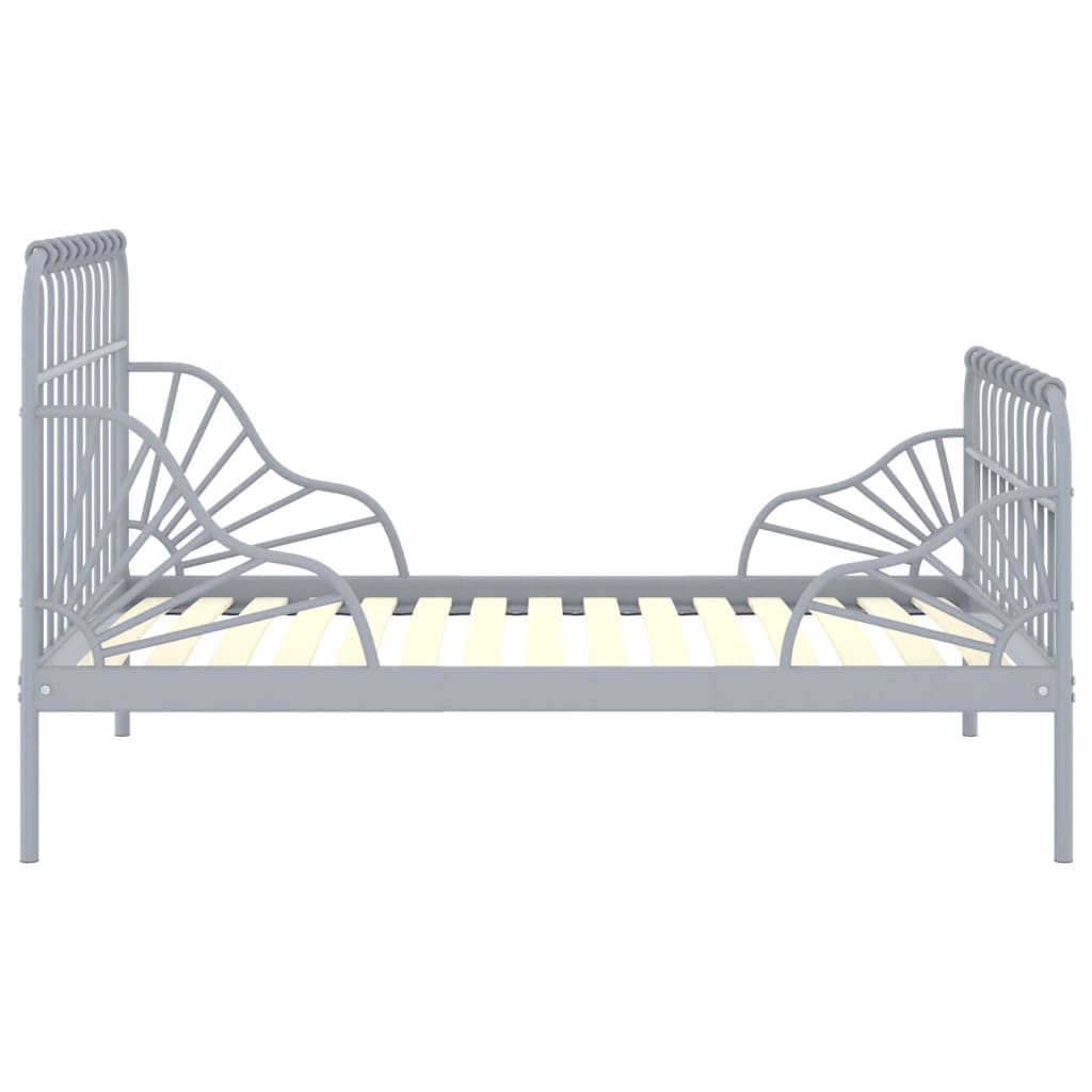 Cadre de lit extensible Gris Métal 80x130/200 cm - XIOS