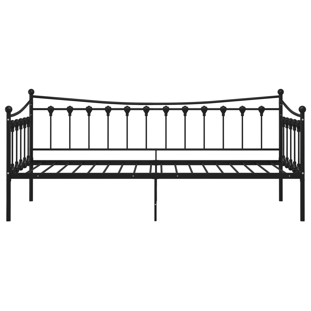 Cadre de canapé-lit sans matelas noir métal 90x200 cm - XIOS
