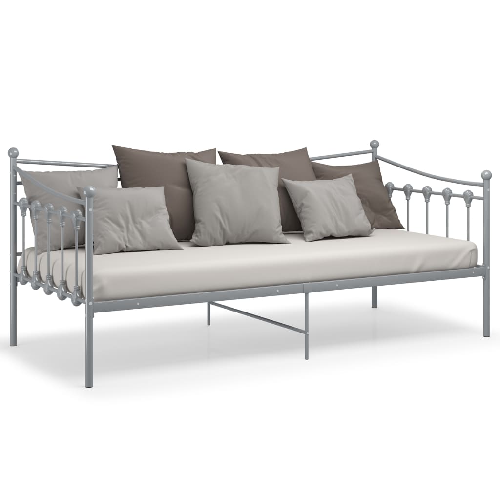 Cadre de canapé-lit sans matelas gris métal 90x200 cm - XIOS