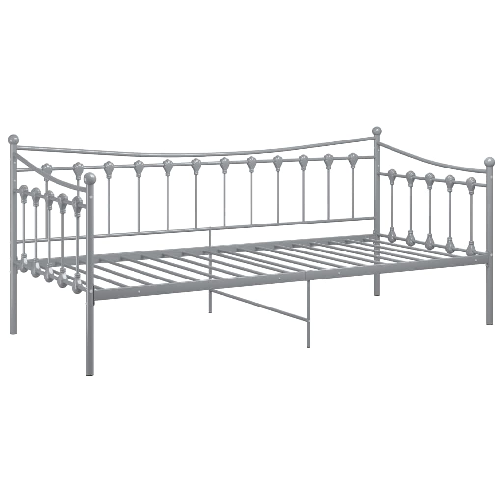 Cadre de canapé-lit sans matelas gris métal 90x200 cm - XIOS