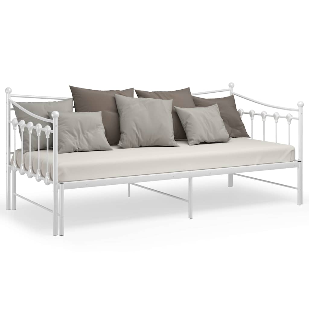 Cadre de canapé-lit extensible sans matelas blanc 90x200 cm