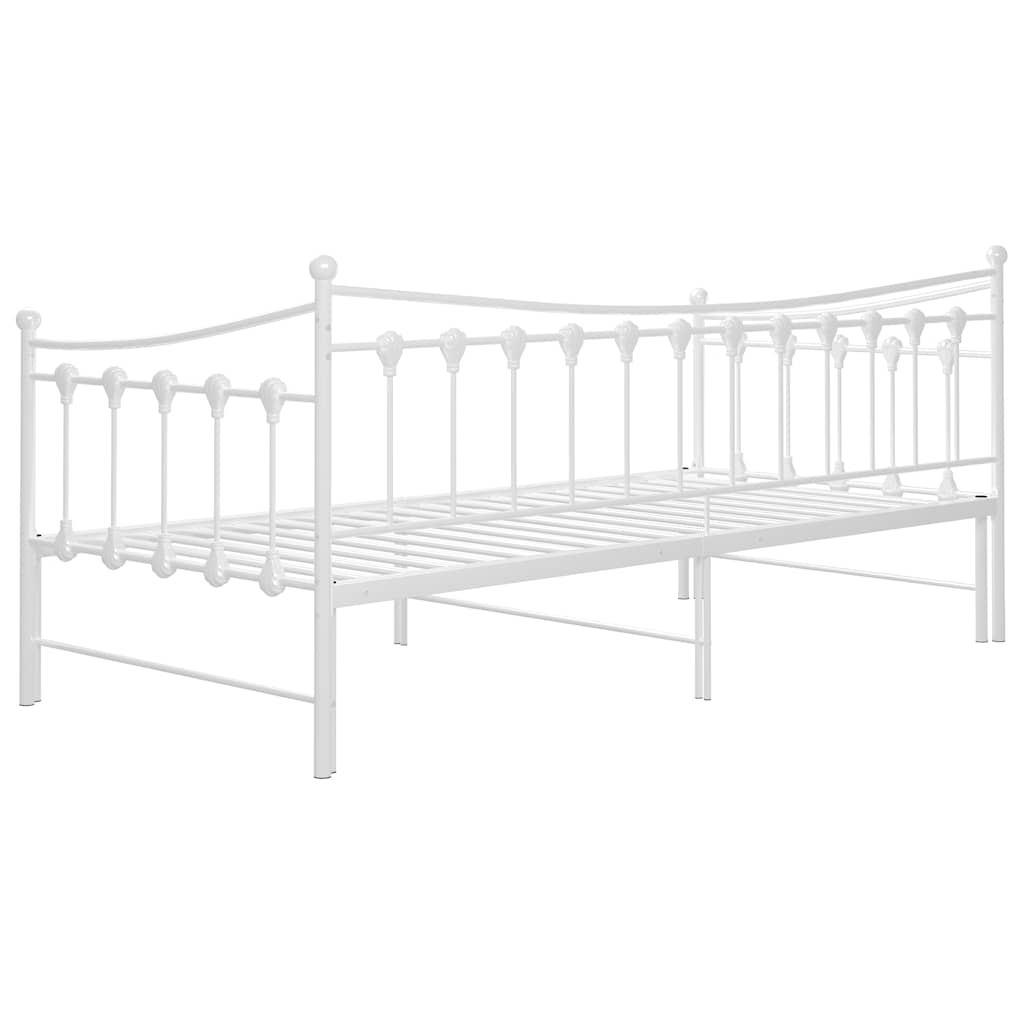 Cadre de canapé-lit extensible sans matelas blanc 90x200 cm