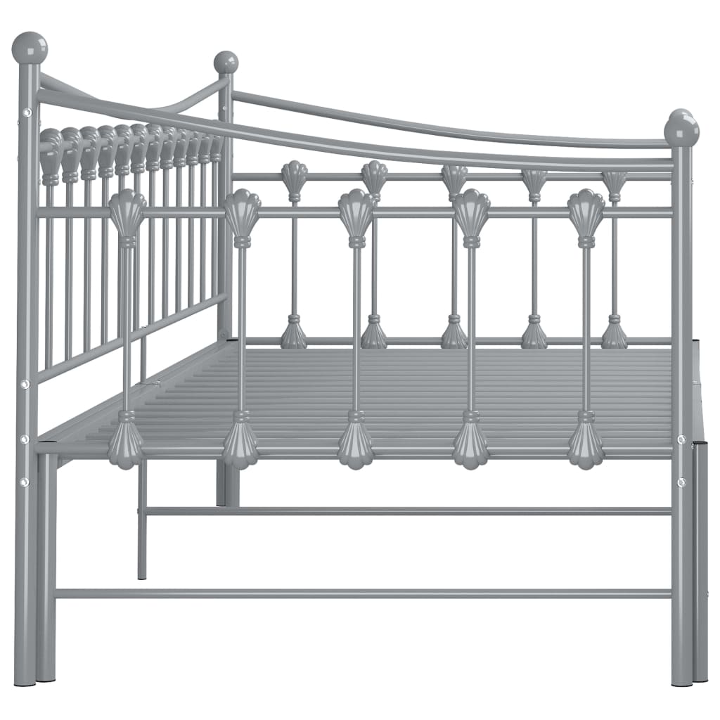 Cadre de canapé-lit extensible sans matelas gris métal 90x200cm - XIOS