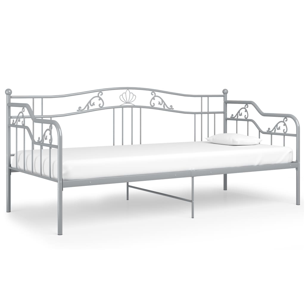 Cadre de canapé-lit sans matelas gris métal 90x200 cm - XIOS