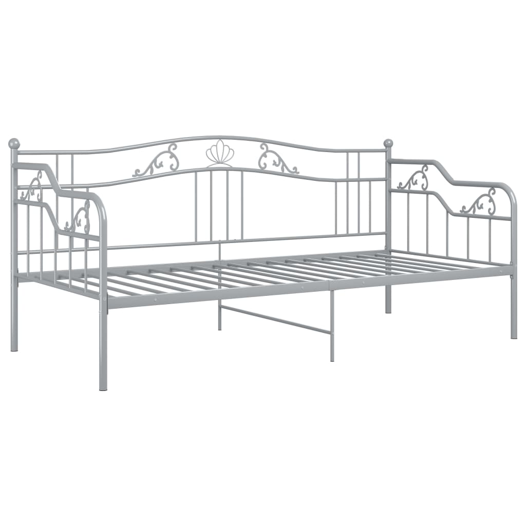 Cadre de canapé-lit sans matelas gris métal 90x200 cm - XIOS
