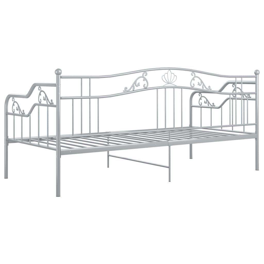 Cadre de canapé-lit sans matelas gris métal 90x200 cm - XIOS