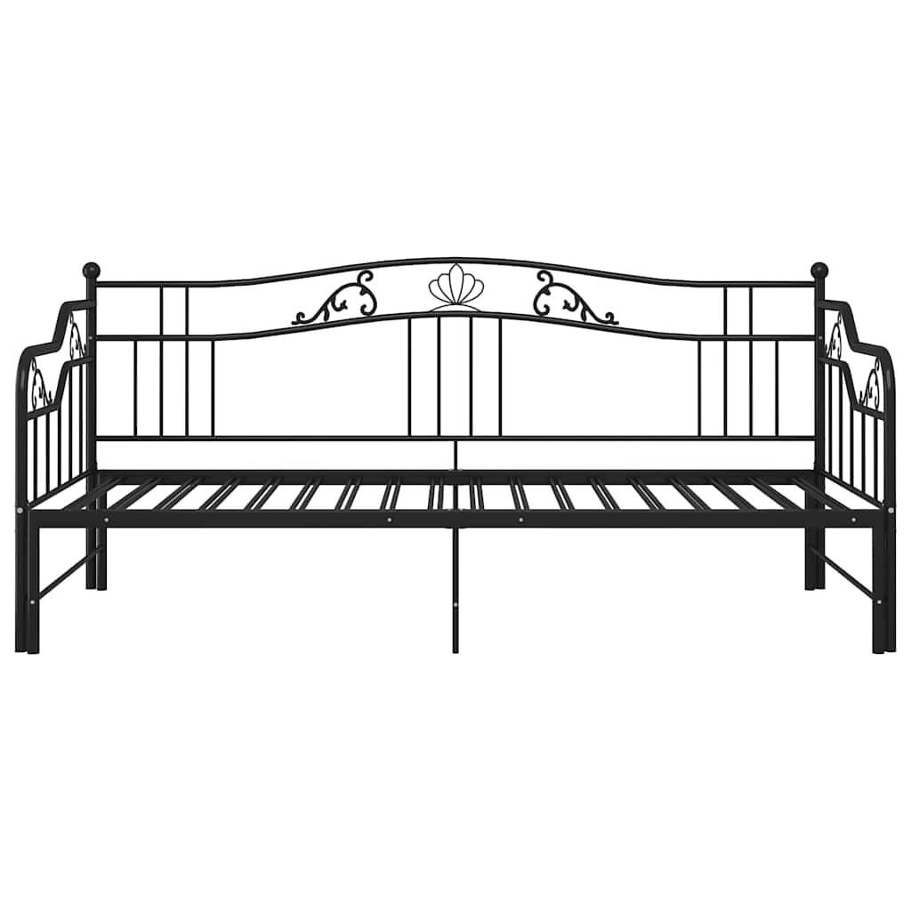 Cadre de canapé-lit extensible sans matelas Noir Métal 90x200cm - XIOS