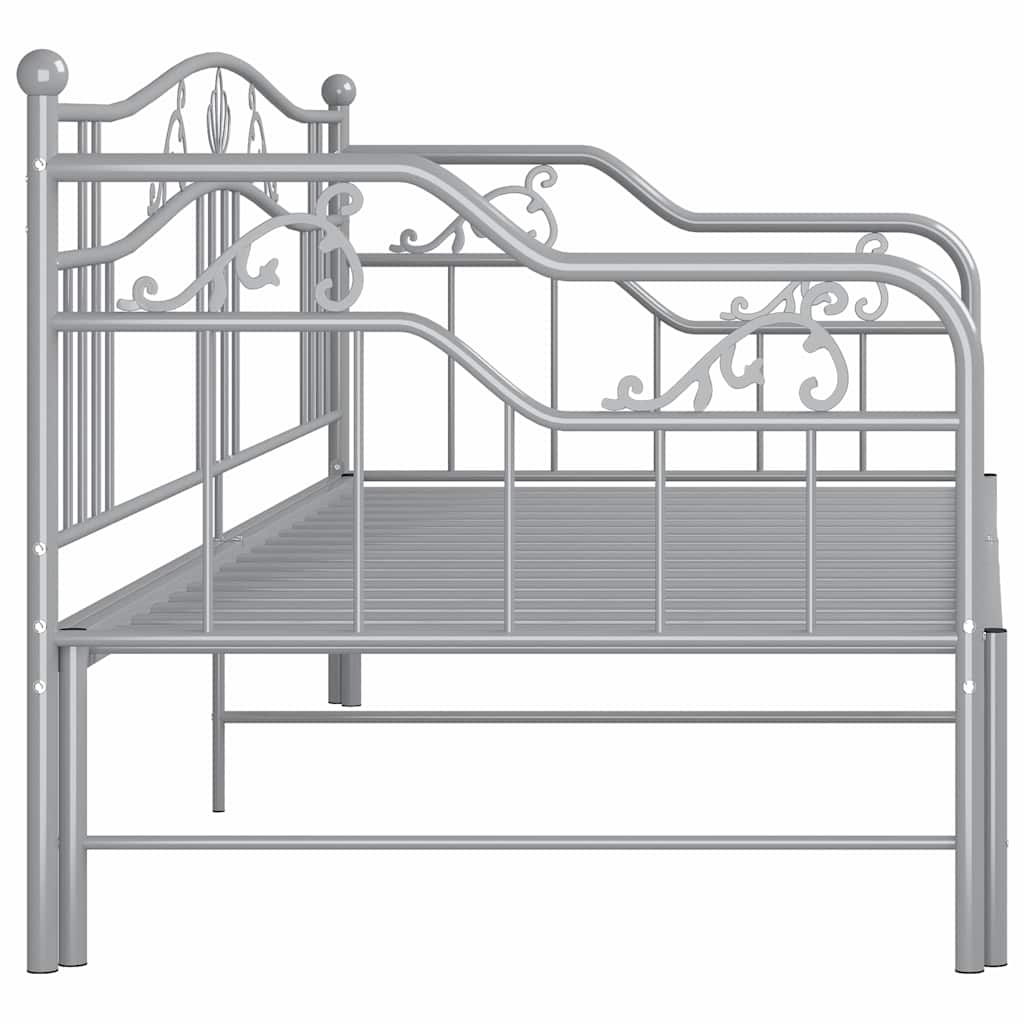 Cadre de canapé-lit extensible sans matelas gris métal 90x200cm - XIOS