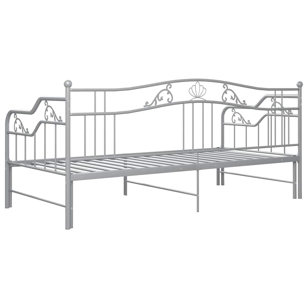 Cadre de canapé-lit extensible sans matelas gris métal 90x200cm - XIOS