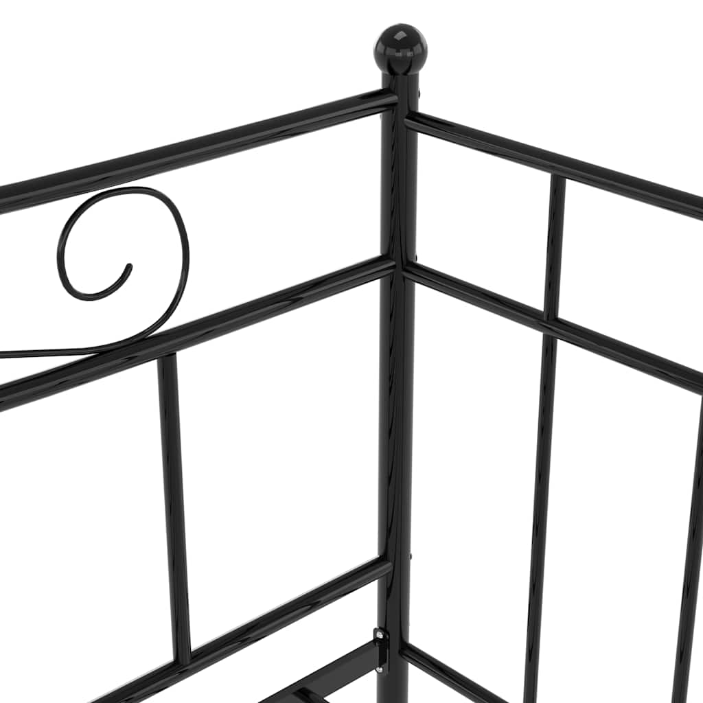 Cadre de canapé-lit sans matelas noir métal 90x200 cm - XIOS