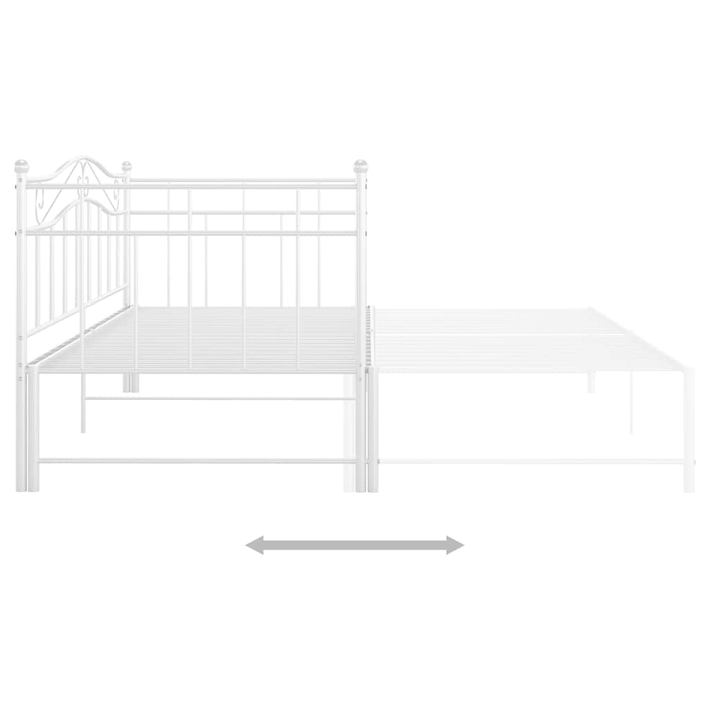 Cadre de canapé-lit extensible sans matelas blanc 90x200 cm - XIOS