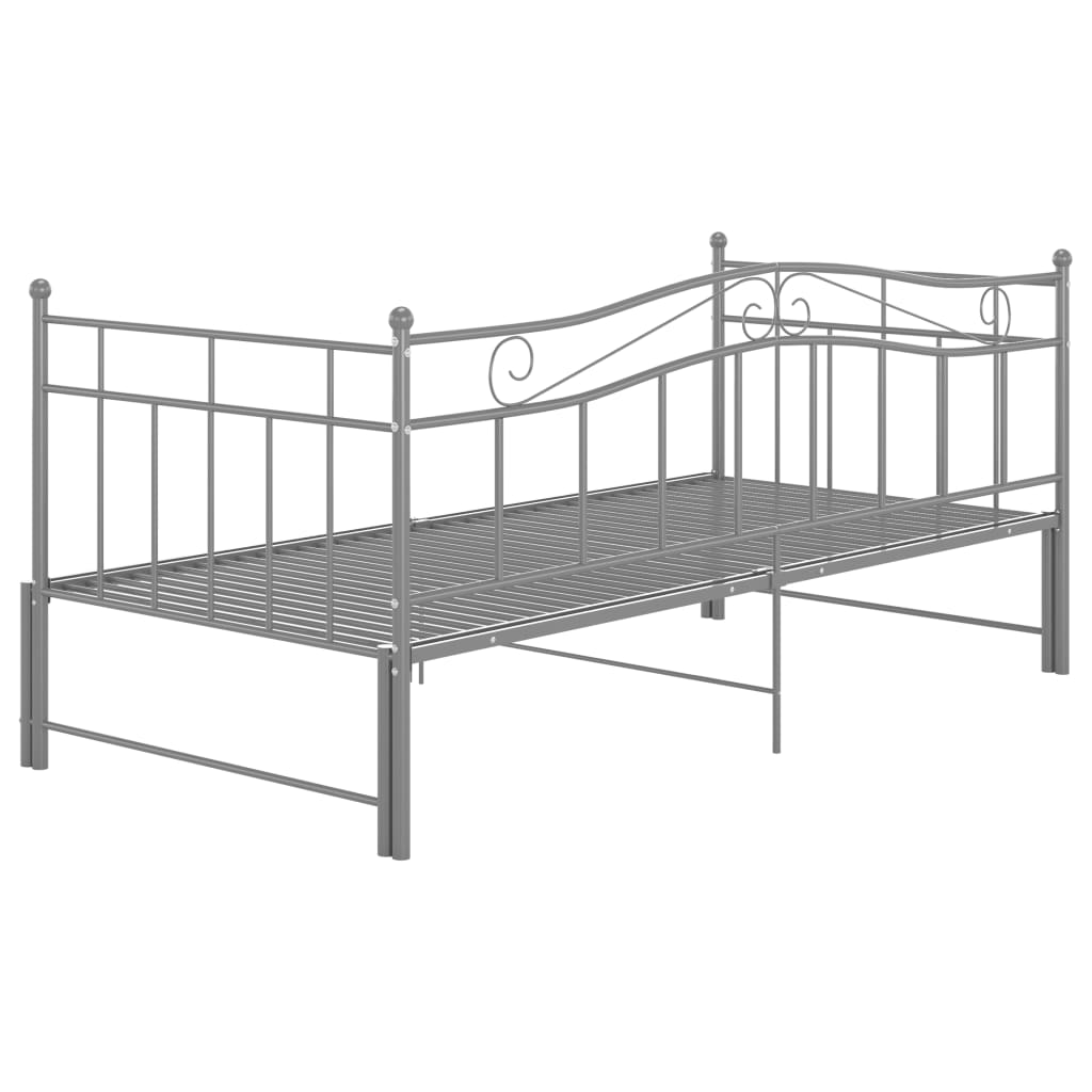Cadre de canapé-lit extensible sans matelas gris métal 90x200cm - XIOS