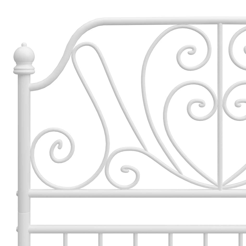 Cadre de lit sans matelas blanc métal 90x200 cm - XIOS