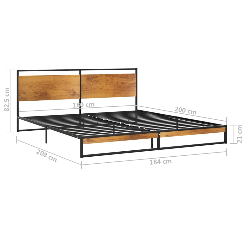 Cadre de lit sans matelas métal 180x200 cm - XIOS