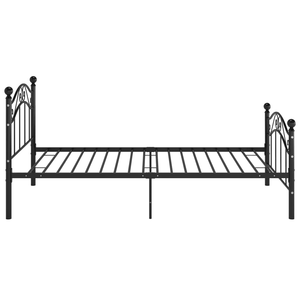 Cadre de lit sans matelas noir métal 90x200 cm - XIOS