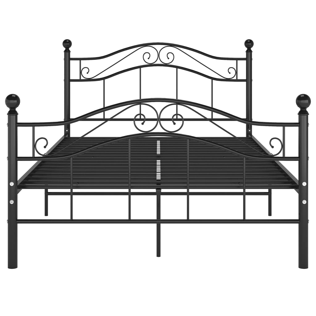 Cadre de lit sans matelas noir métal 120x200 cm - XIOS