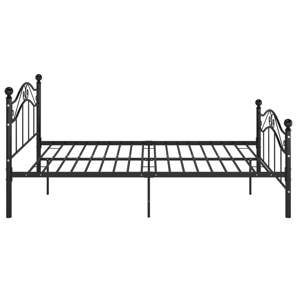Cadre de lit sans matelas noir métal 120x200 cm - XIOS