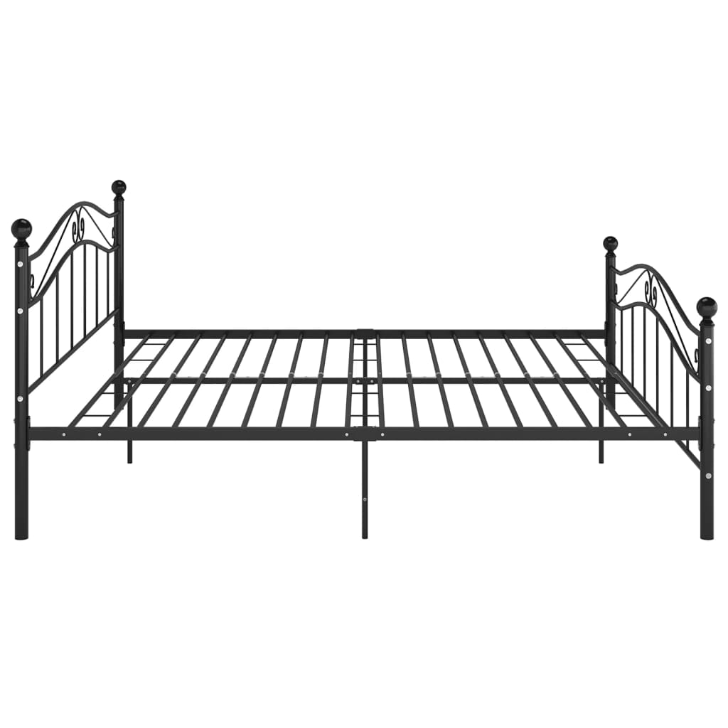 Cadre de lit sans matelas noir métal 160x200 cm - XIOS