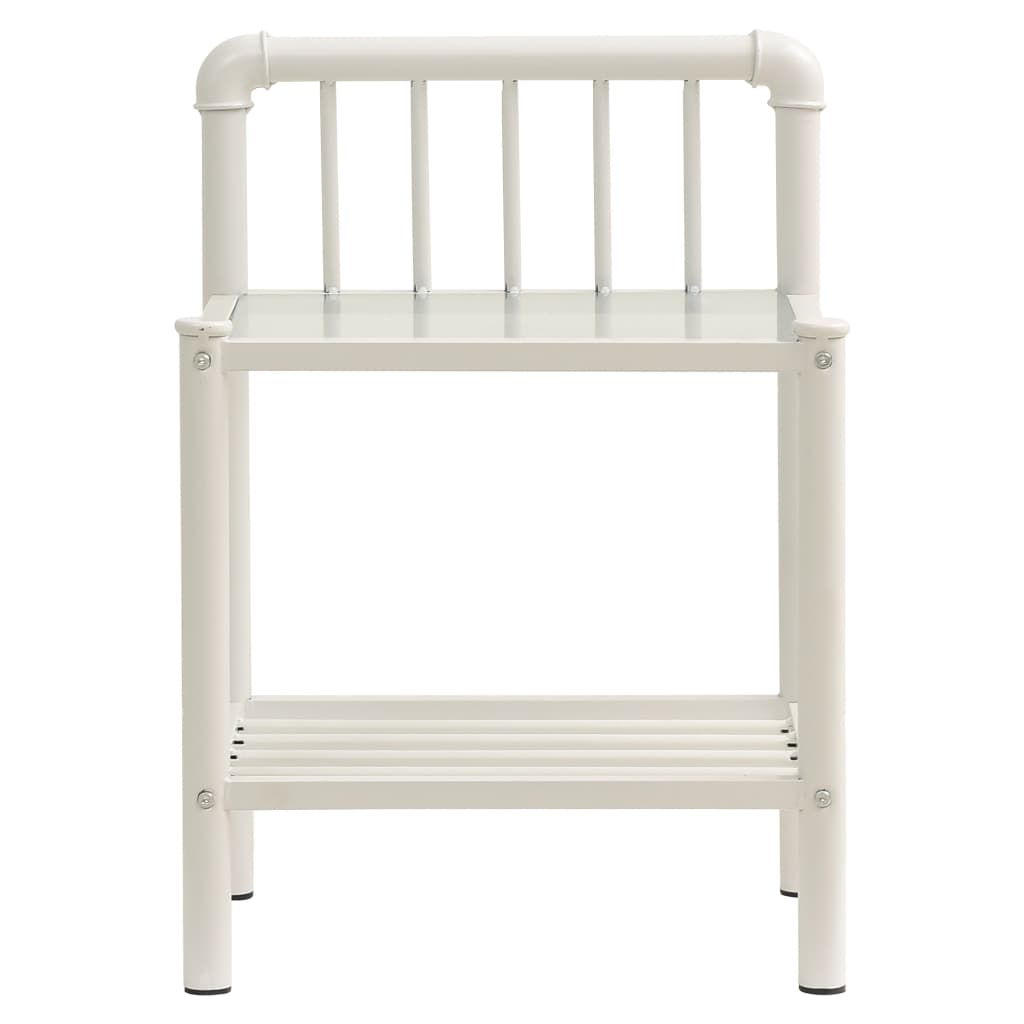 Tables de chevet 2 pcs Blanc et transparent Métal et verre