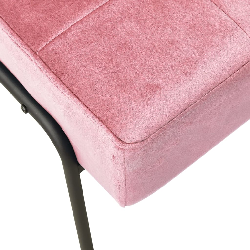 Chaise de relaxation 65x79x87 cm Rose Velours - XIOS