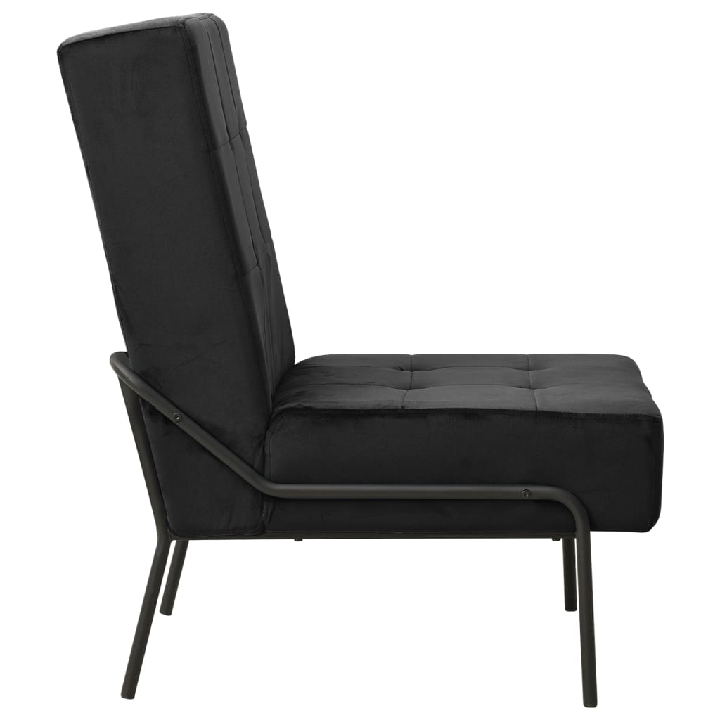 Chaise de relaxation 65x79x87 cm Noir Velours - XIOS