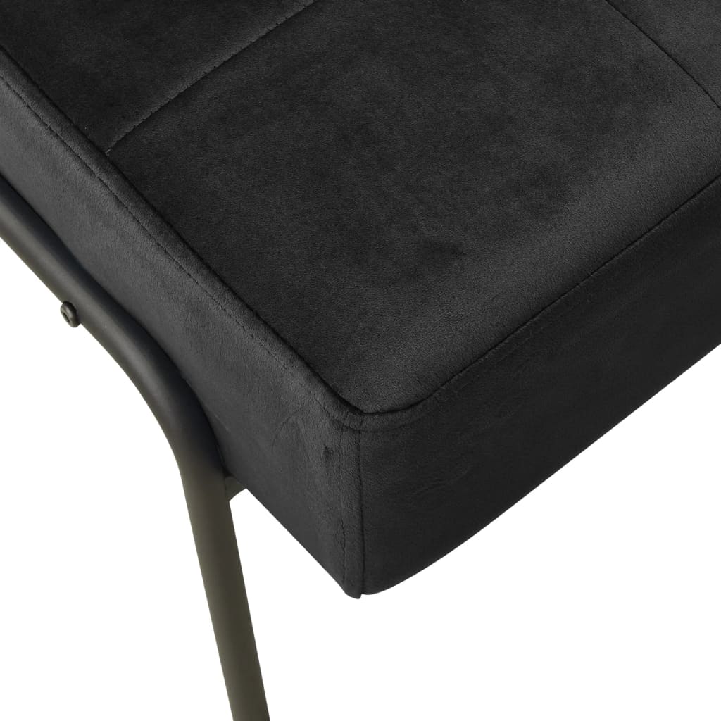 Chaise de relaxation 65x79x87 cm Noir Velours - XIOS