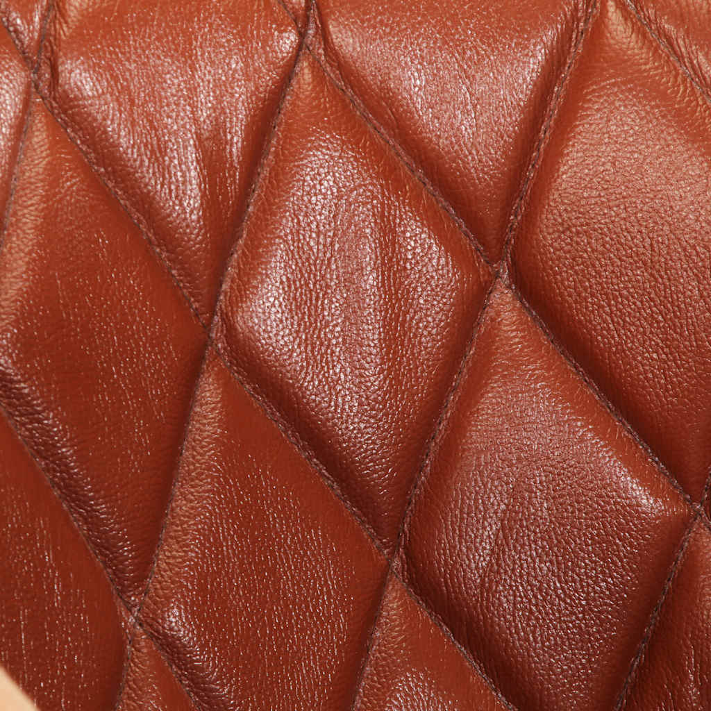 Chaise cabriolet marron cuir véritable bois de manguier massif - XIOS