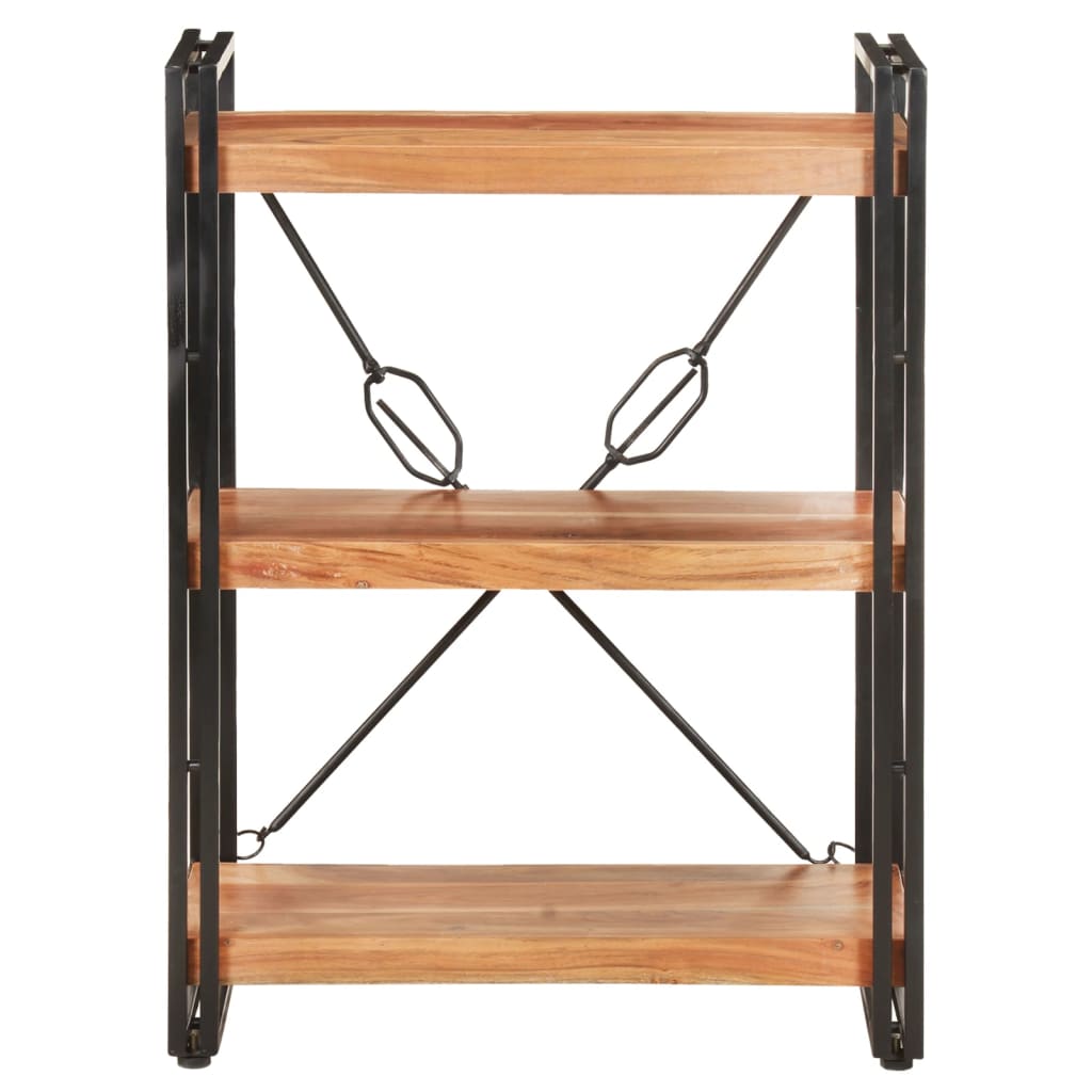 Bibliothèque à 3 niveaux 60x30x80 cm Bois d'acacia massif - XIOS