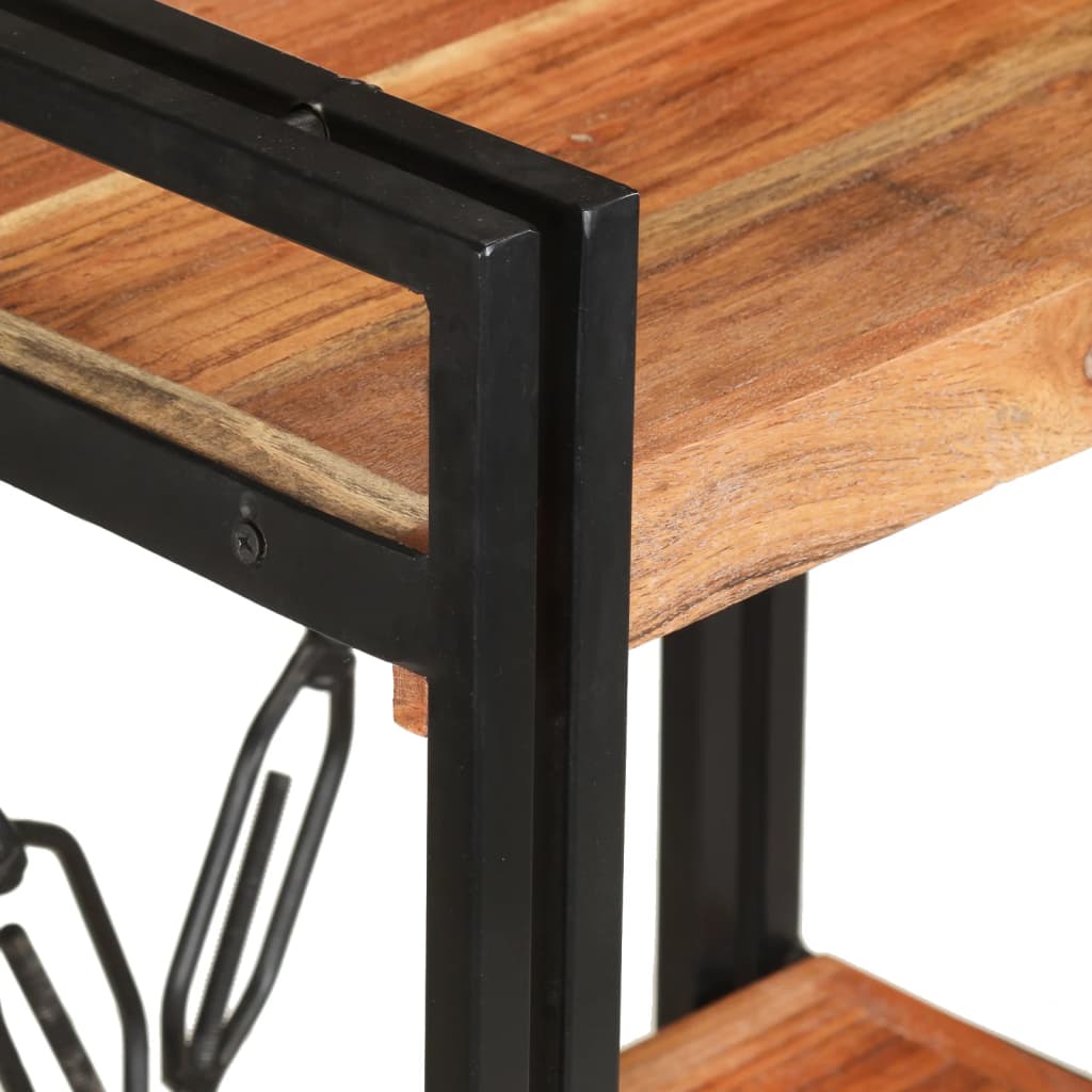 Bibliothèque à 3 niveaux 60x30x80 cm Bois d'acacia massif - XIOS