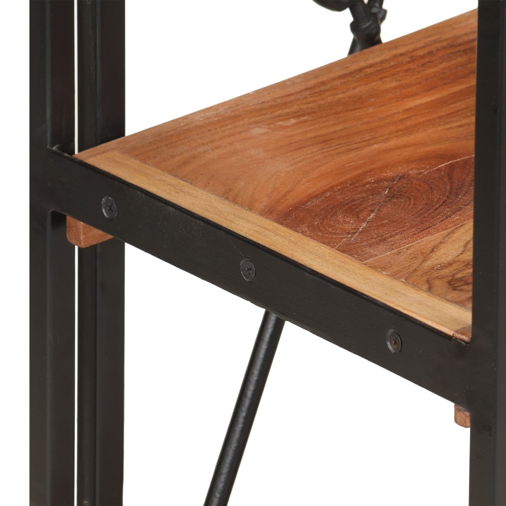 Bibliothèque à 3 niveaux 60x30x80 cm Bois d'acacia massif - XIOS