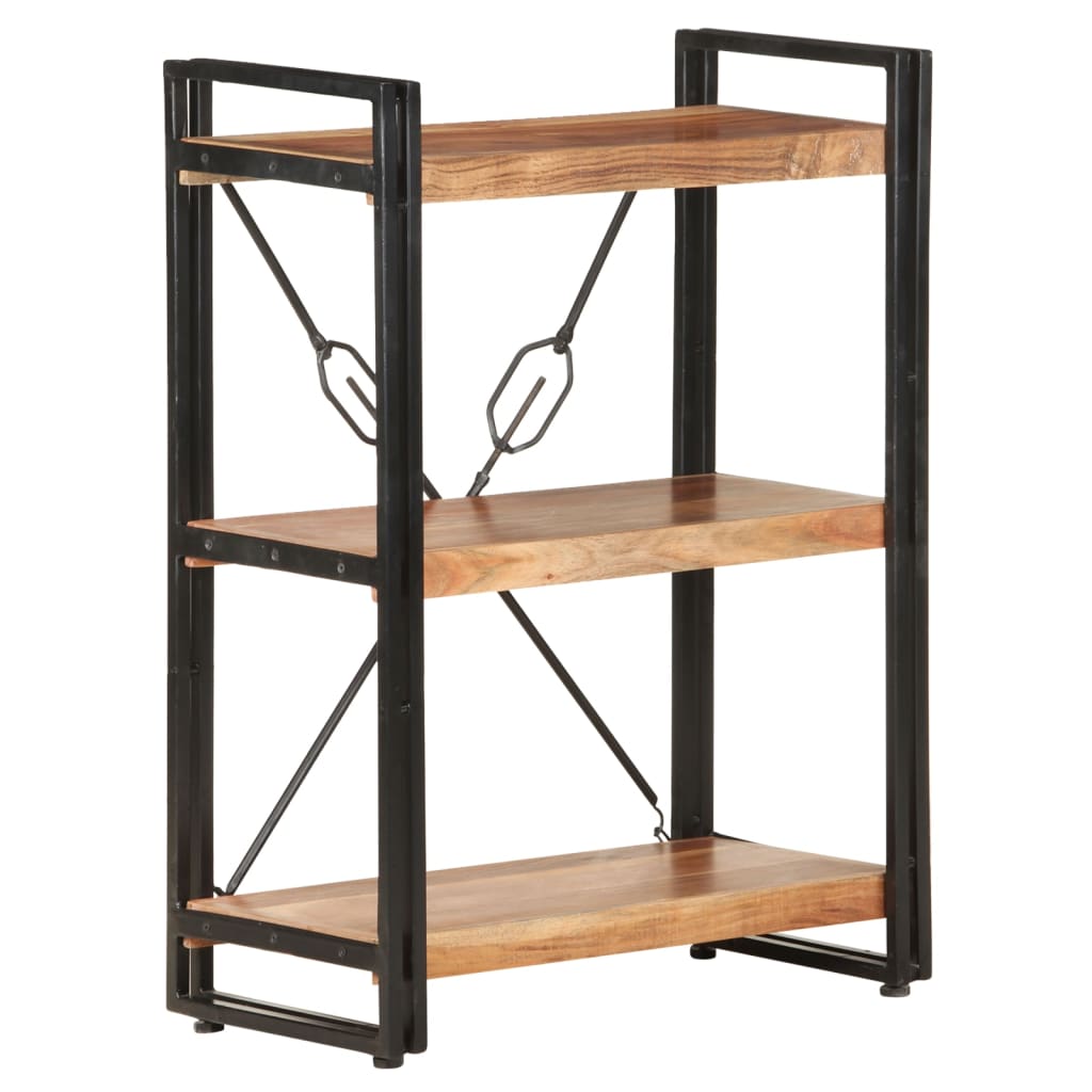 Bibliothèque à 3 niveaux 60x30x80 cm Bois d'acacia massif - XIOS