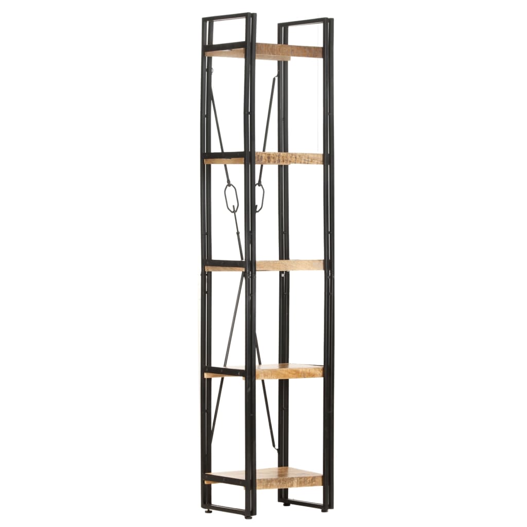Bibliothèque à 5 niveaux 40x30x180 cm Bois de manguier massif - XIOS