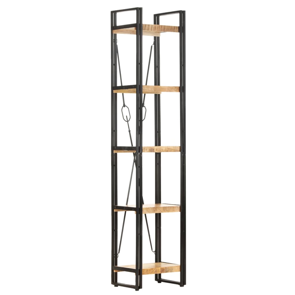 Bibliothèque à 5 niveaux 40x30x180 cm Bois de manguier massif - XIOS