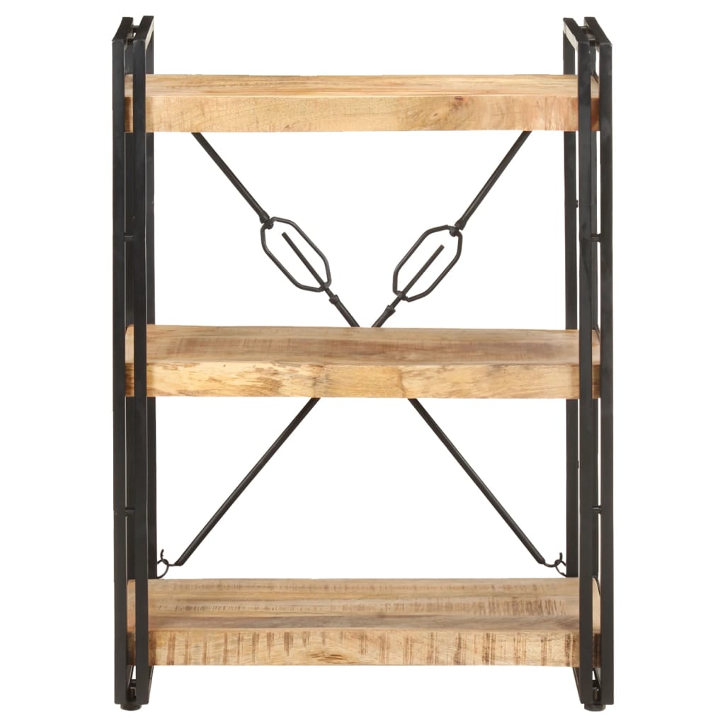 Bibliothèque à 3 niveaux 60x30x80 cm Bois de manguier massif - XIOS