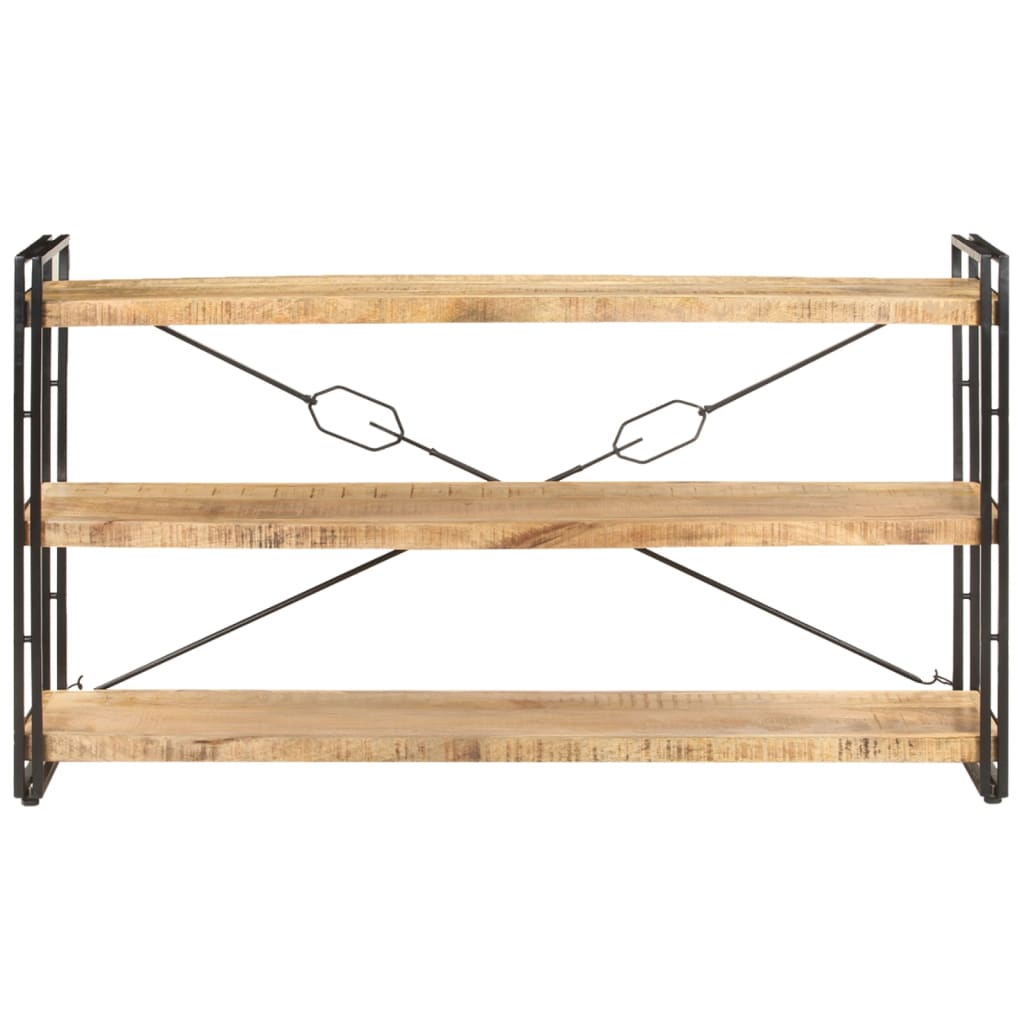 Bibliothèque à 3 niveaux 140x30x80 cm Bois de manguier massif - XIOS