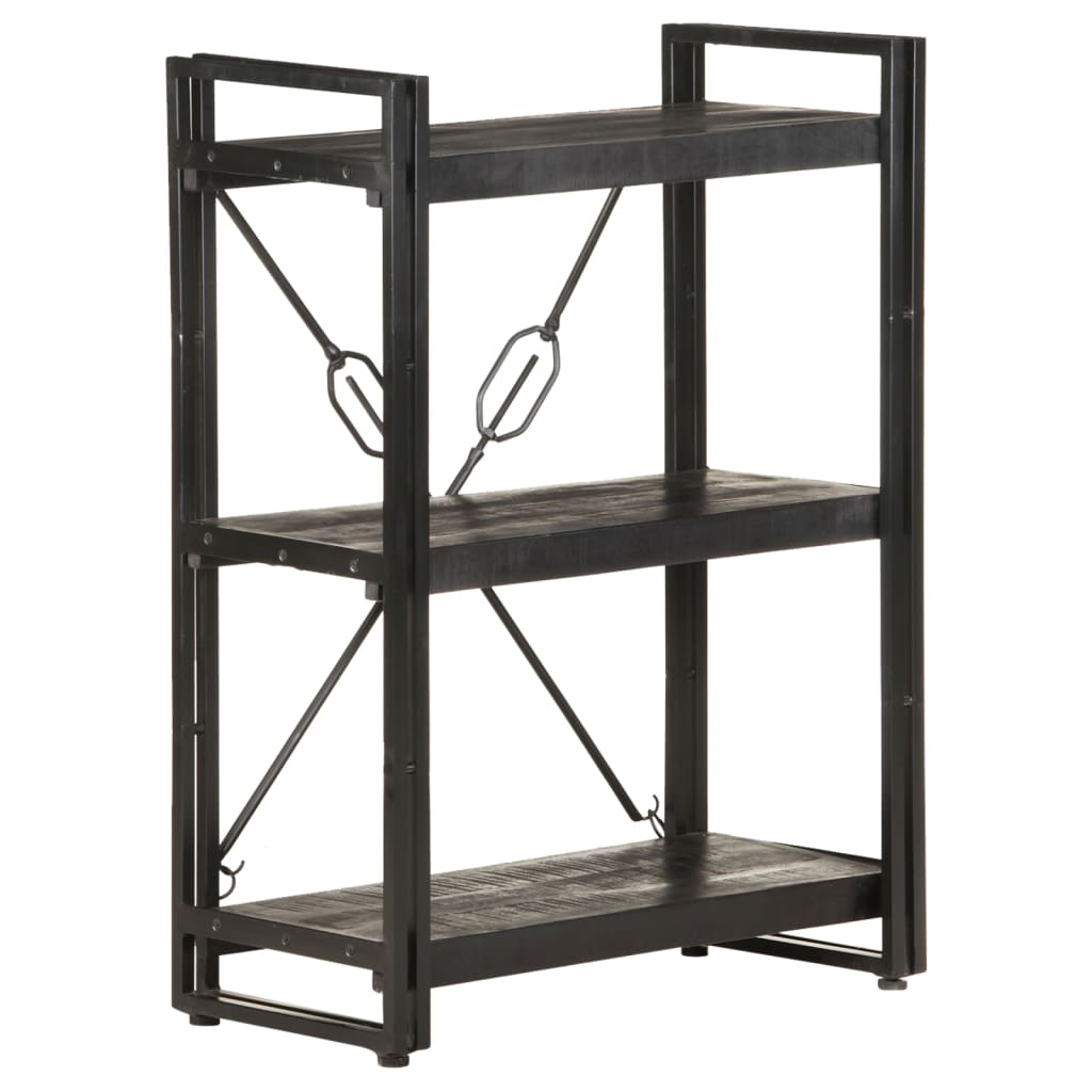 Bibliothèque à 3 niveaux 60x30x80 cm Bois de manguier massif - XIOS