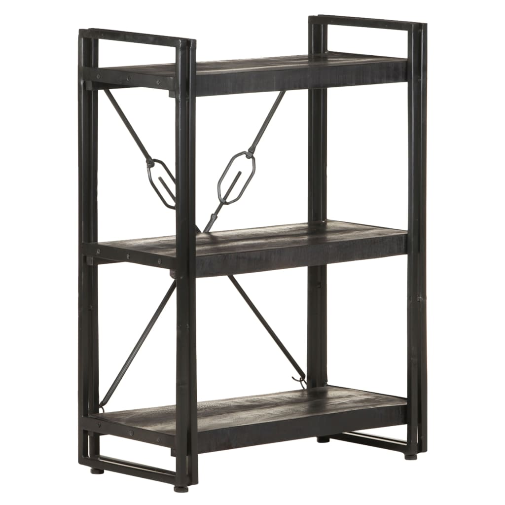 Bibliothèque à 3 niveaux 60x30x80 cm Bois de manguier massif - XIOS