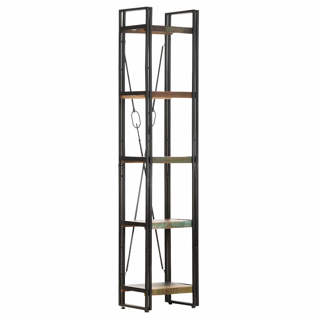 Bibliothèque 5 niveaux 40x30x180 cm Bois de récupération massif - XIOS