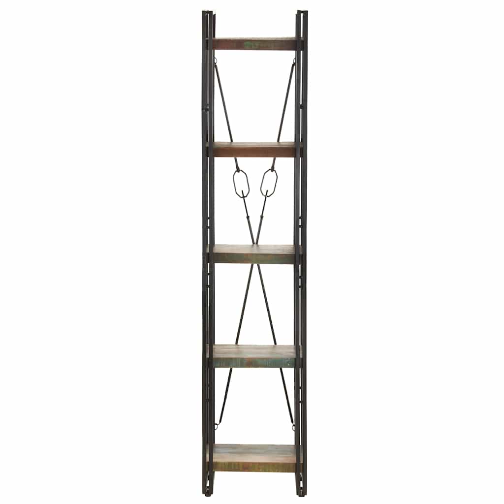 Bibliothèque 5 niveaux 40x30x180 cm Bois de récupération massif - XIOS