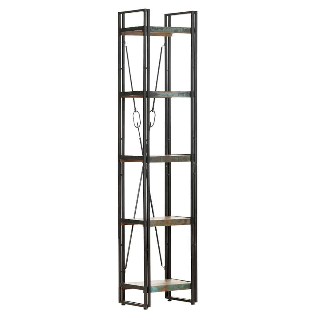 Bibliothèque 5 niveaux 40x30x180 cm Bois de récupération massif - XIOS