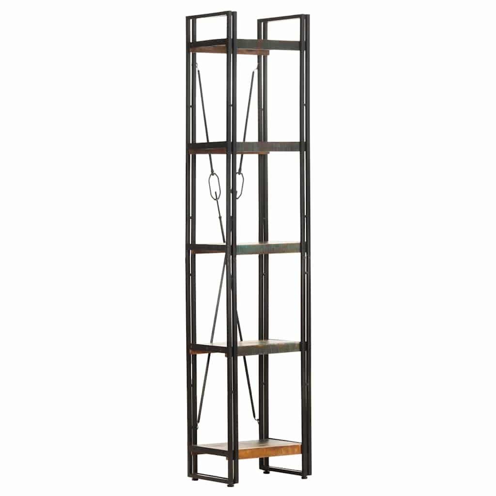 Bibliothèque 5 niveaux 40x30x180 cm Bois de récupération massif - XIOS